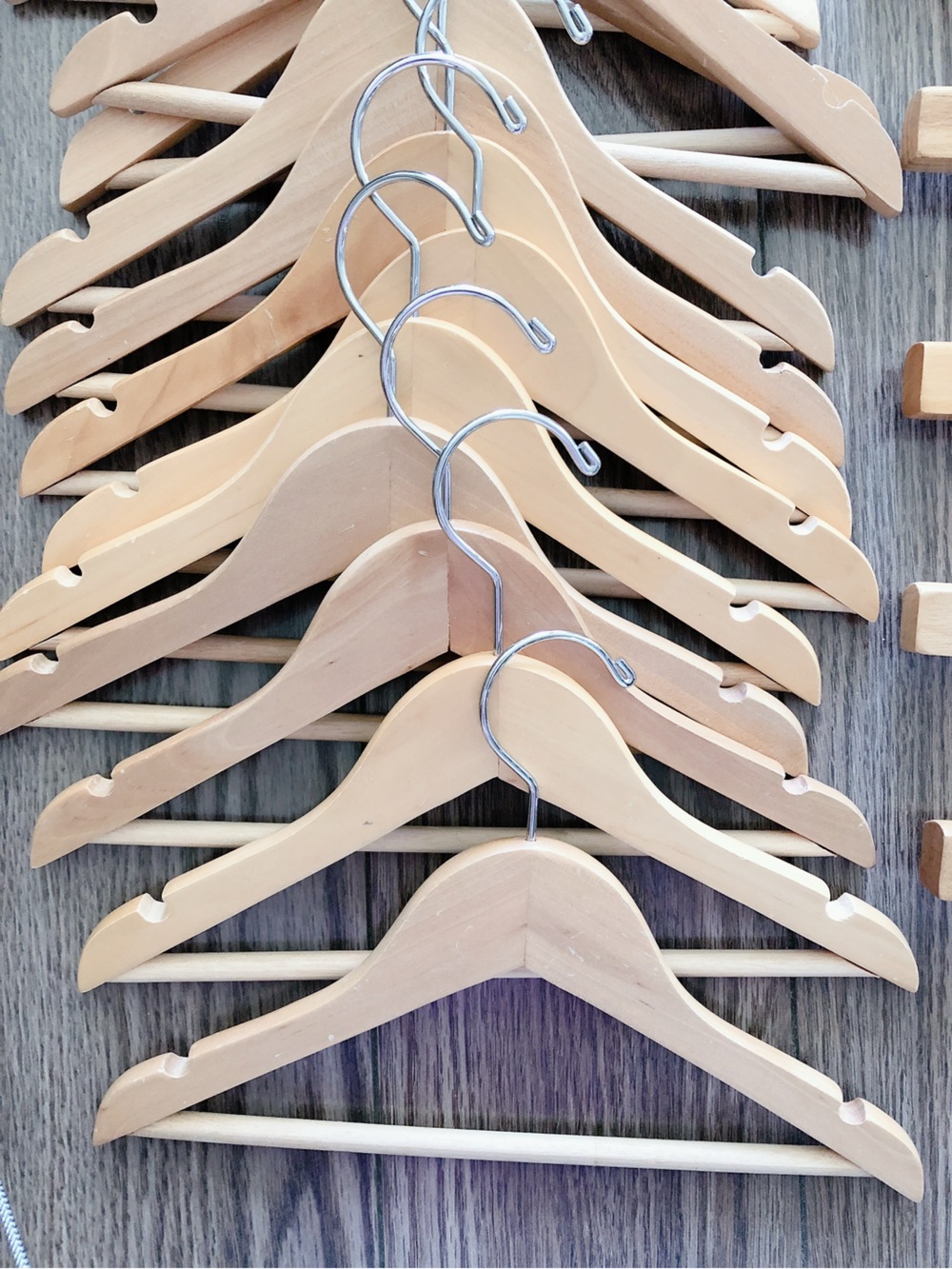 Kids toddler Wooden Clothes Hangers - Picture 3 of 5